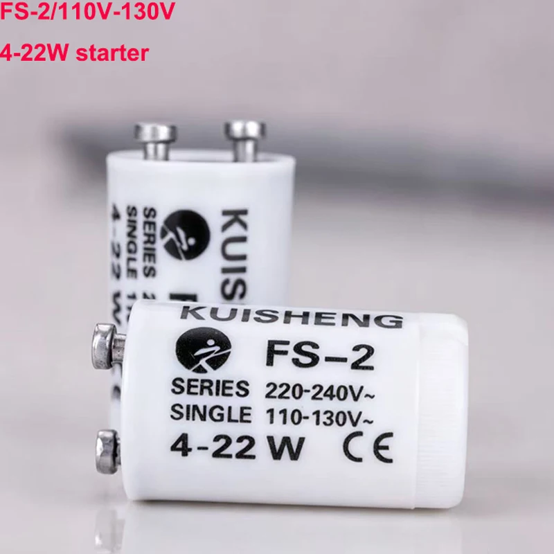 10pcs/lot FS‑2 Fluorescent Tube Starter S10 Series 4‑22W 110‑240V Fluorescent Lamp Ballast Starter