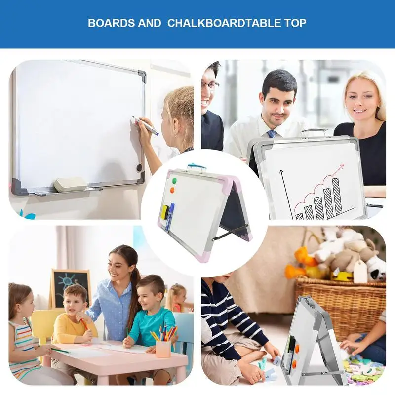 White Magnetic Board Foldable Double-Sided Magnetic Dry Erase Board Magnetic Dry Erase Board For Home School Fun Learning