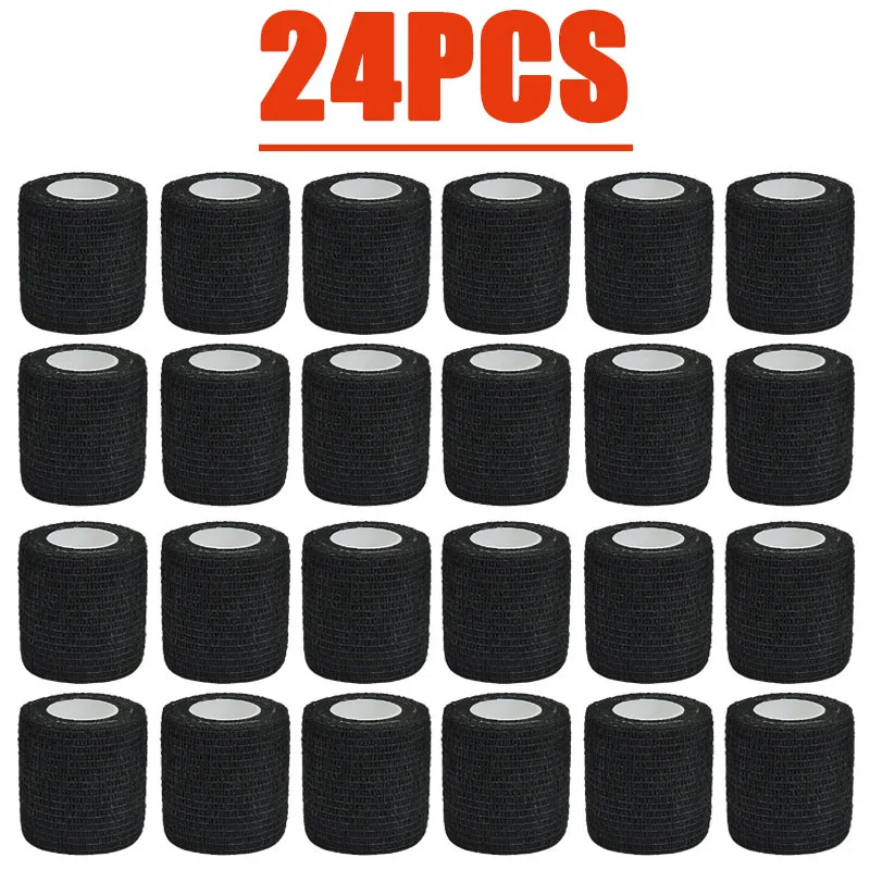 3/15/30/48Pcs Schwarz Sport Selbstklebende Elastische Bandage Wrap Band Hansaplast Für Knie Unterstützung Pads finger Knöchel Palm