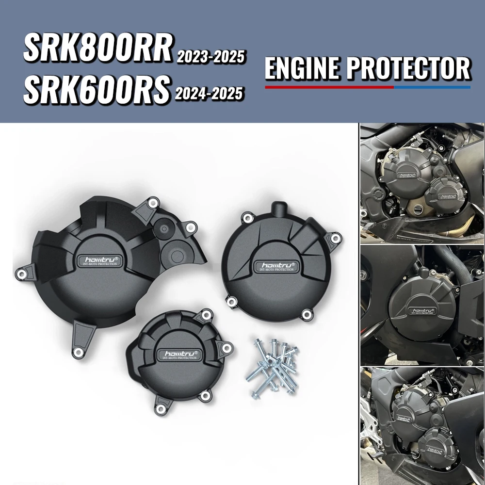 For QJMOTOR SRK800RR SRK 800RR SRK600RS 2023 2024 2025 Motorcycle Accessories Nylon Engine Cover Engine Fall Protective Cover