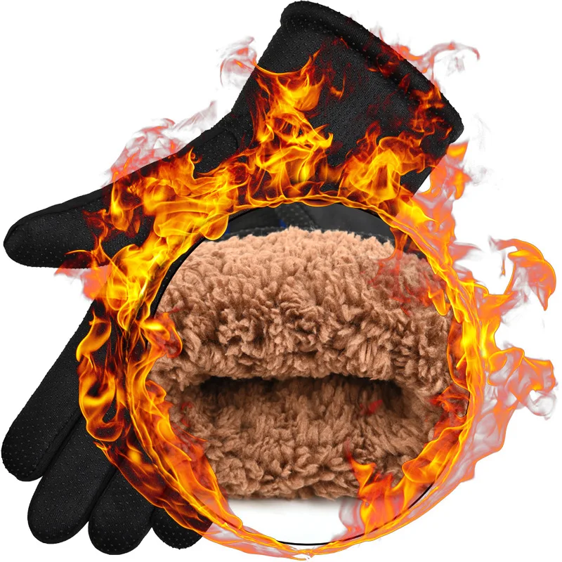 Winter Motorcycle Cycling Gloves Outdoor Waterproof Skiing Riding Hiking Warm Mitten Gloves Motorcycle Thermal Sport Gloves
