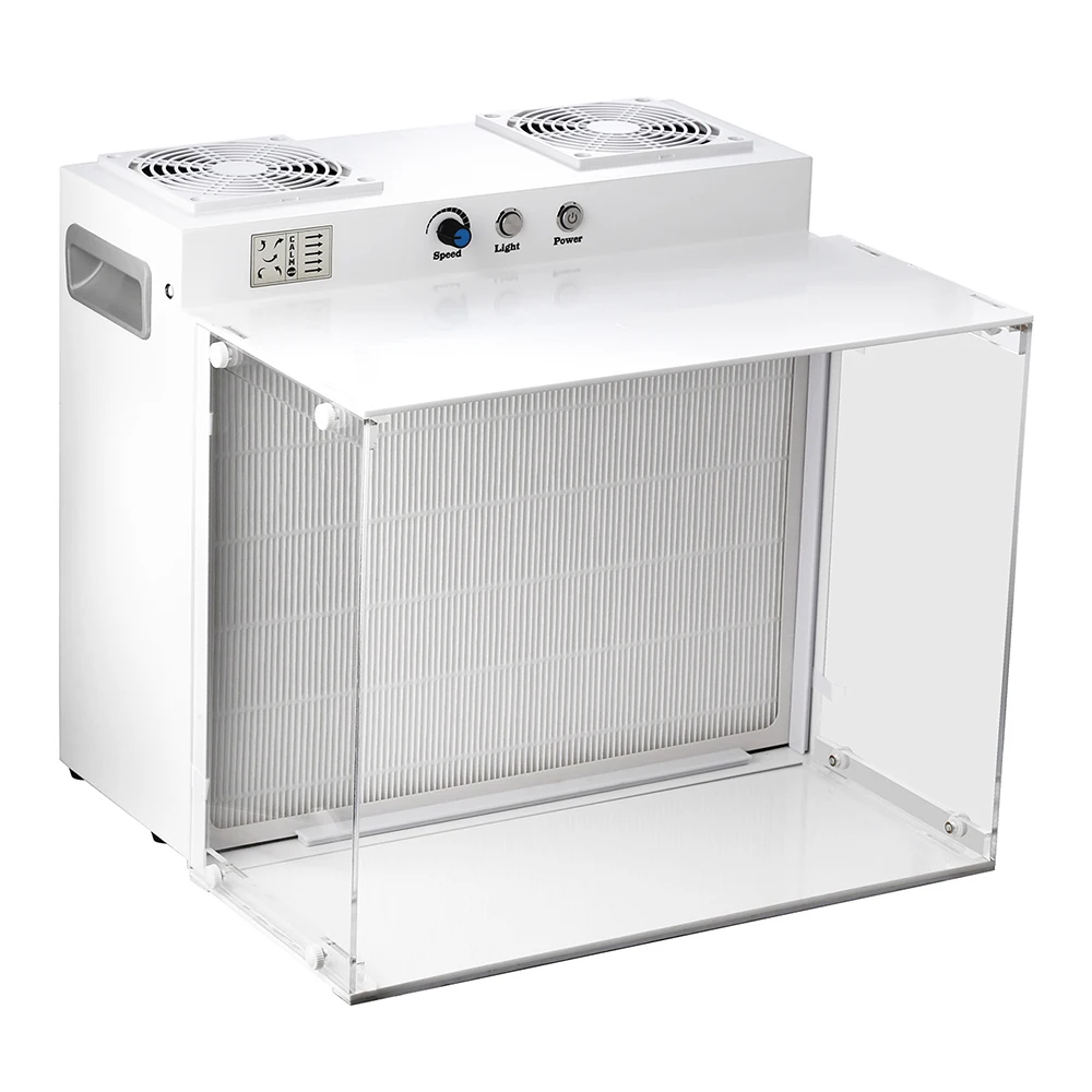 Cappa a flusso laminare LTQ Vapor, filtro HEPA H13, efficienza di filtrazione del 99,97%, flusso laminare verticale con doppia ventola, alimentazione continua di aria, luce LED e controllo della