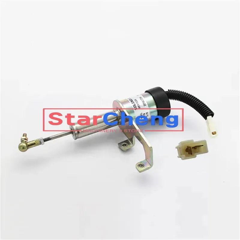 

for Excavator Interior Parts 4911834 491-1834 12V Diesel Engine Fuel Pump Stop Solenoid Valve Fuel Shut Off Solenoid Accessories