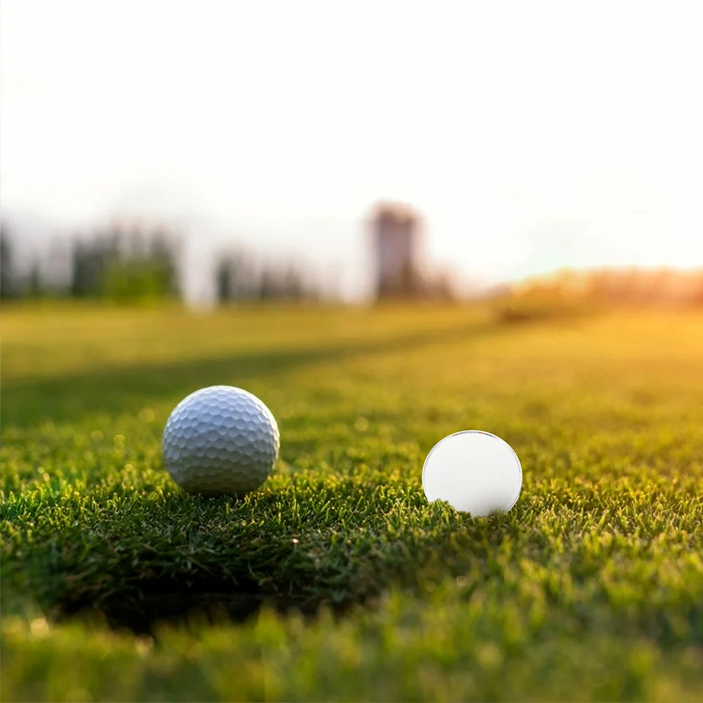 6 قطعة علامات الغولف جولة فارغة التسامي بمناسبة أداة ل كرة جولف محاذاة و Divot إصلاح موقف مسطح علامة الأماكن