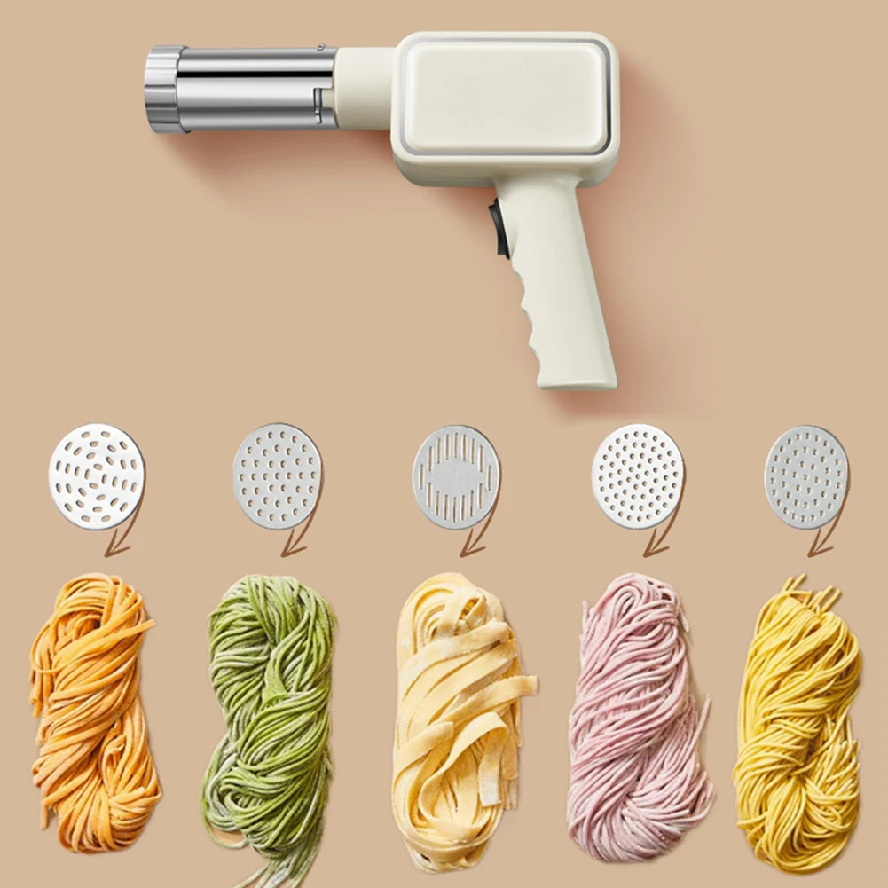 

Ручной автоматический пресс для теста с 5 различными формами портативный экструдер для макарон быстрого прессования машина для макарон кухонный инструмент