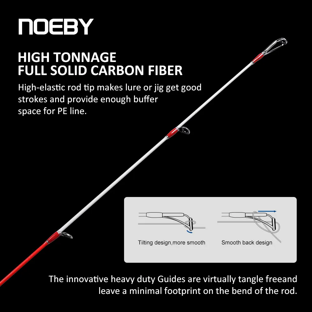 Imagem -05 - Noeby-leisure k5 Jigging Lento Rod Girando e Fundição Barco Rod Vara de Pesca do Oceano Engrenagem de Água Salgada Teste 20kg 1.68m 1.83m