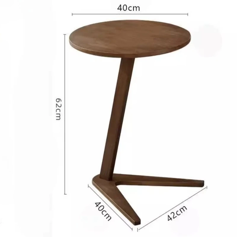 Imagen 7: Mesa auxiliar multifuncional de madera maciza, sofá, sala de estar, café móvil, esquina minimalista Simple, Mini Mesa pequeña, muebles para el hogar