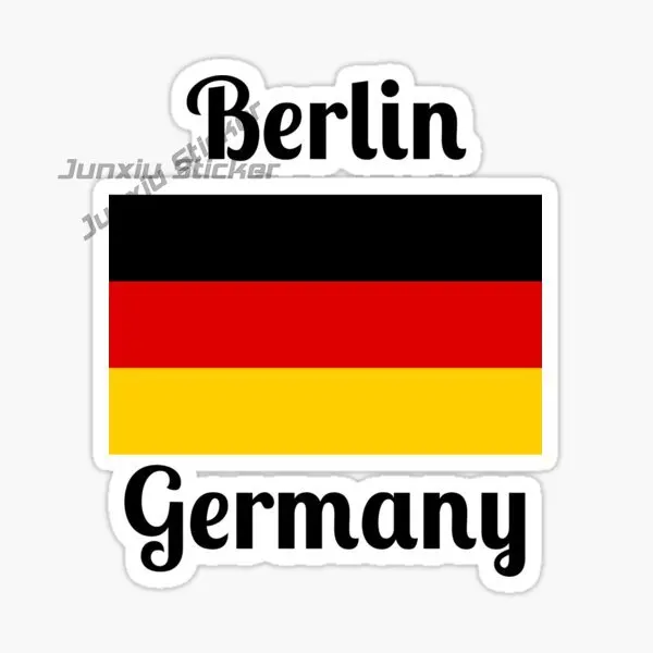 German Berlin Flag Scenic Travel Vinyl Sticker Car Styling Motorcycle Bike Waterproof Decal Trucks Laptop Car Accessories Decals