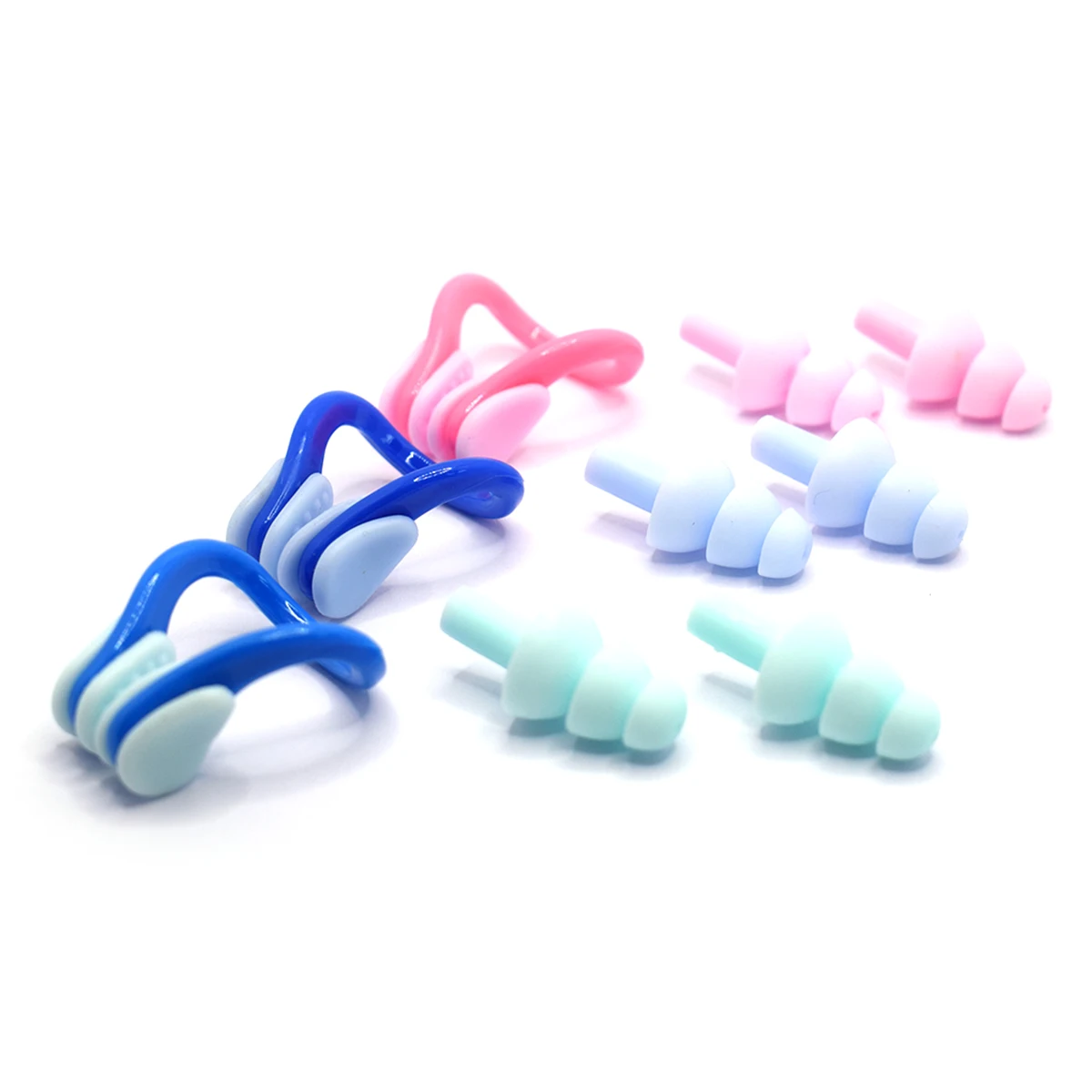 Swimming Earplugs Nose Clip Set Swimming Diving Earplugs Nose Clamp Natation Training Accessories Ear Plugs Nose Protector Boxed