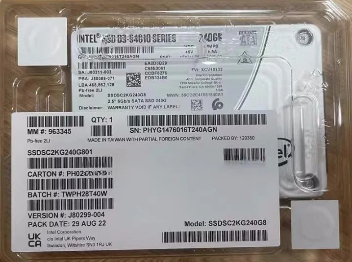 

Для SSDSC2KG240G801 4610 480G