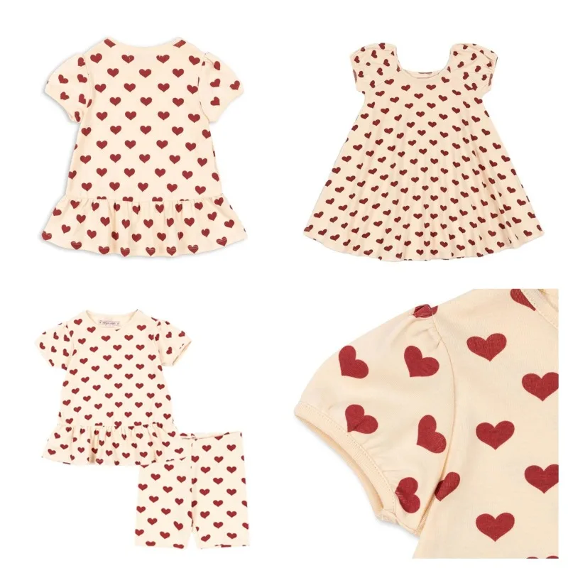 

Summer Kids Sets Love Short Sleeved Dress Girl Shirts Baby Shirt Girls Dresses Short Sleeved Pant Set Girls Clothes