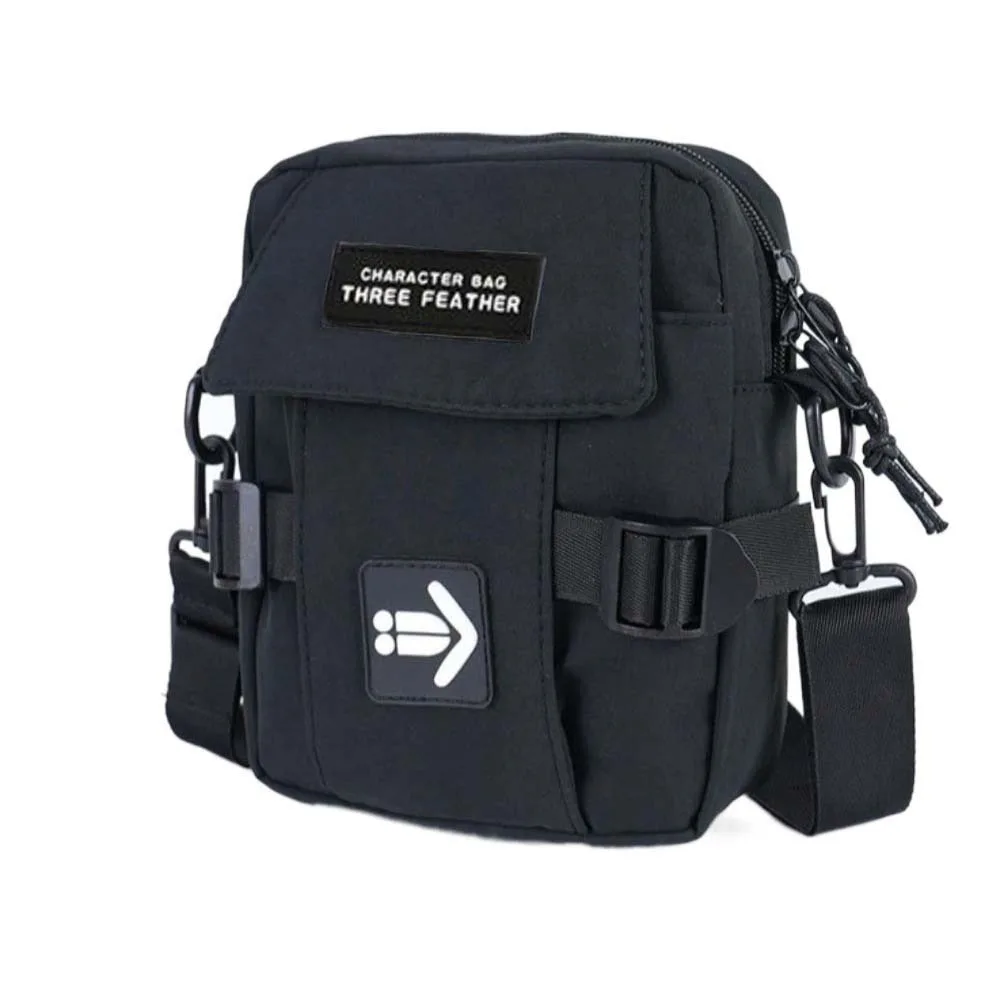 

Модная мужская сумка через плечо большой емкости, корейская однотонная сумка из ткани Оксфорд, регулируемый кошелек, нагрудная сумка, молодежная сумка