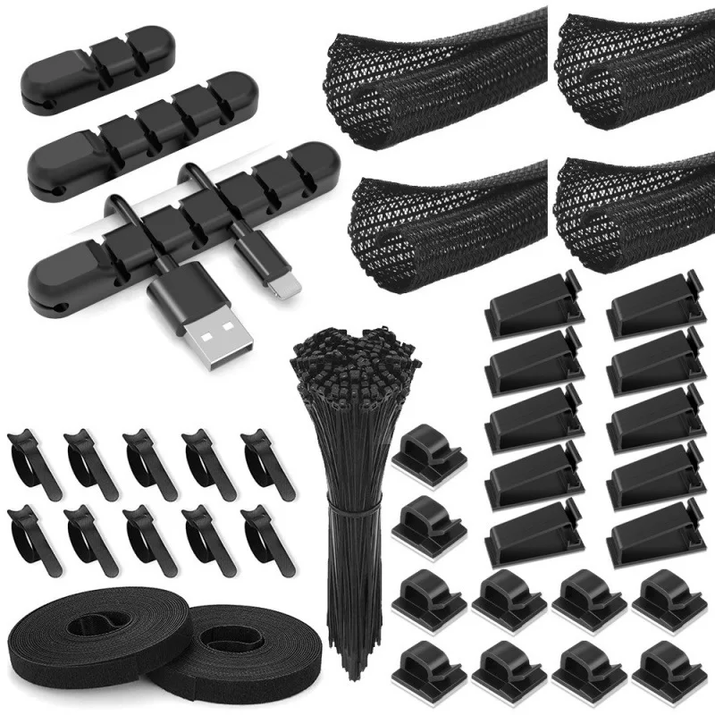 ที่จัดสาย USB ที่ชาร์จเมาส์หูฟังสายคล้องโทรศัพท์หัวเข็มขัดคลิปมินิที่ม้วนเก็บคอมพิวเตอร์แบบเงียบ