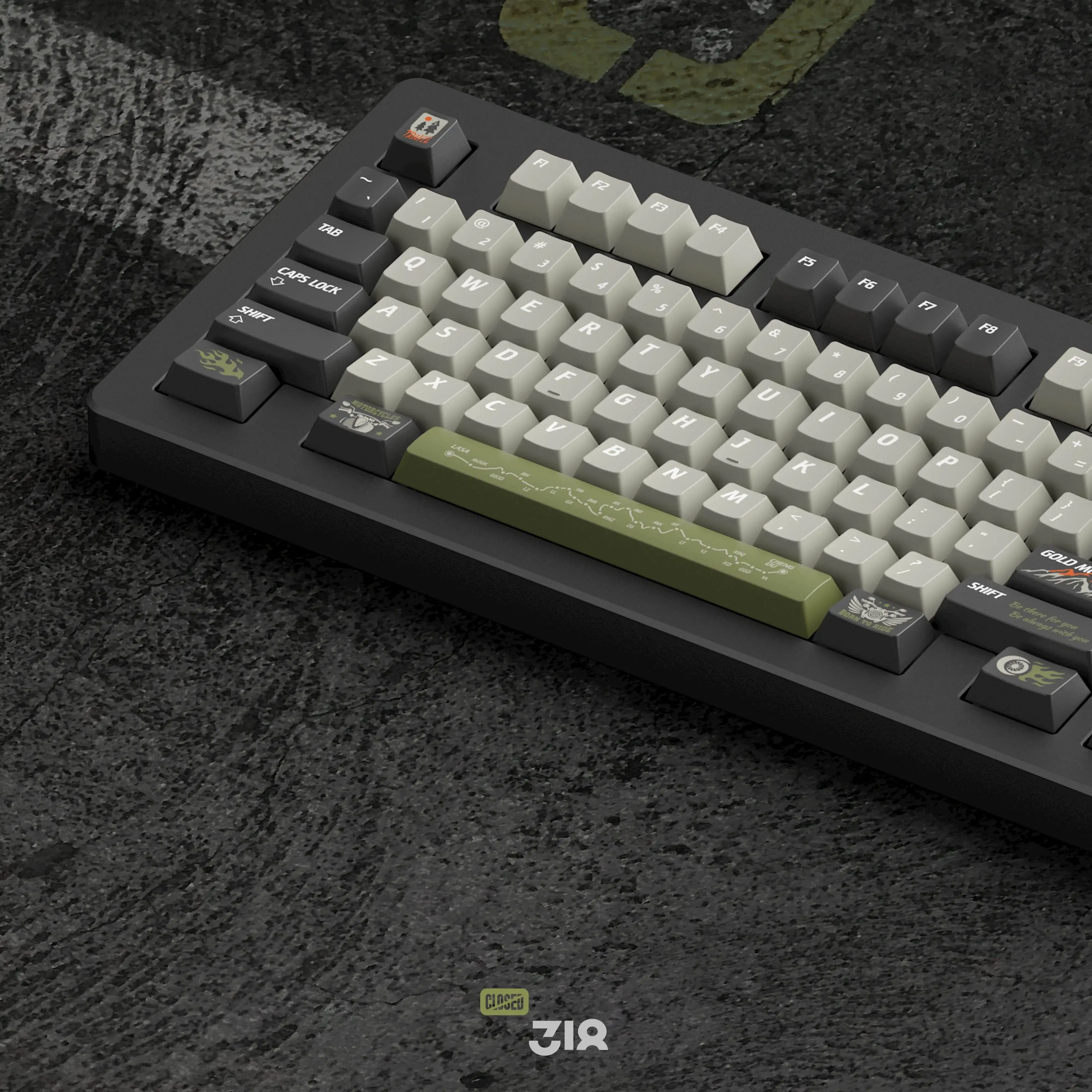 Original Highway Keycap-318 Tema-Original 172 teclas PBT teclado mecânico de sublimação de cinco lados