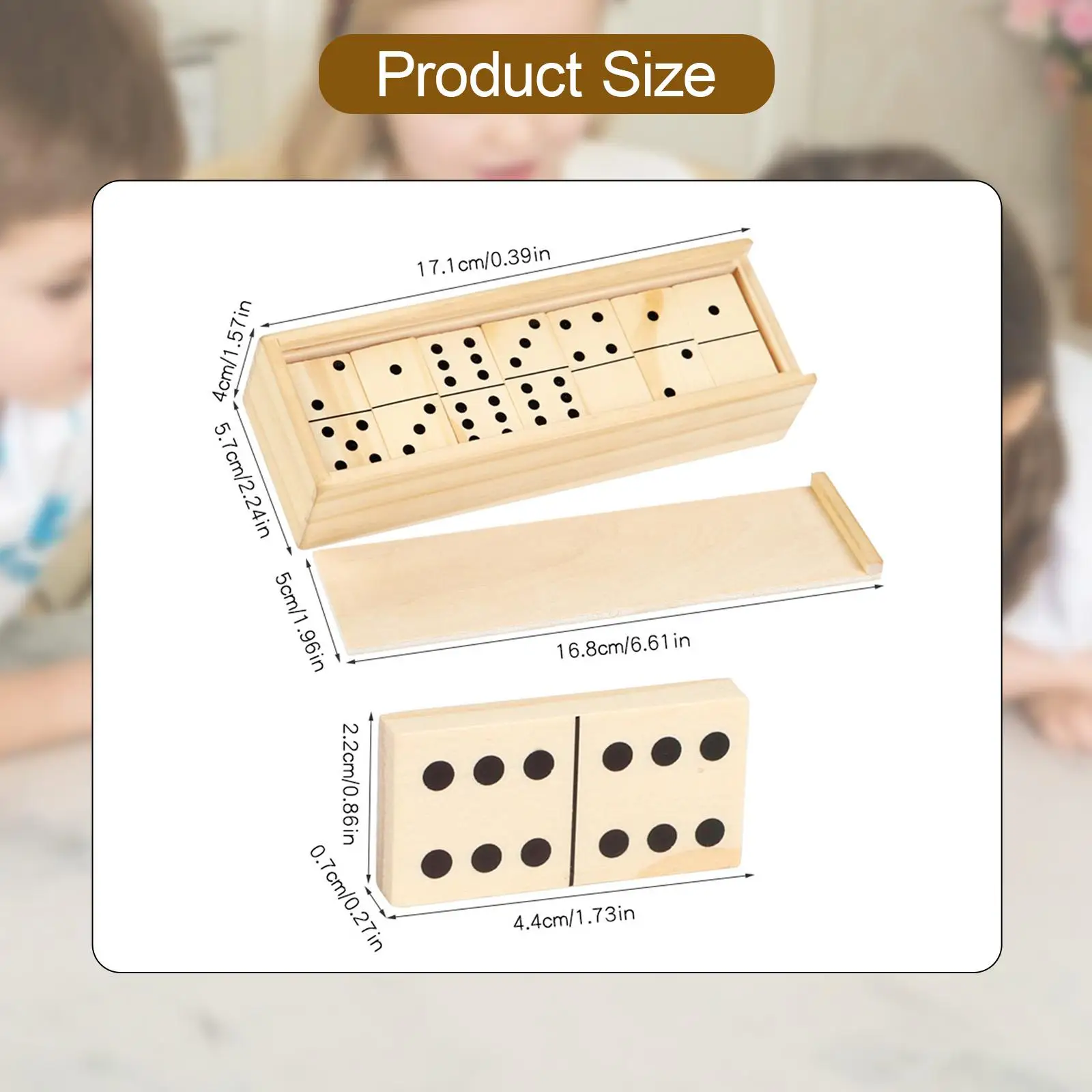 Set di domino per bambini con custodia in legno Costruzione di giochi per famiglie Toppling Gioco di puzzle impilabile per bambini Ragazzi Ragazze Bambini Adulti Festa
