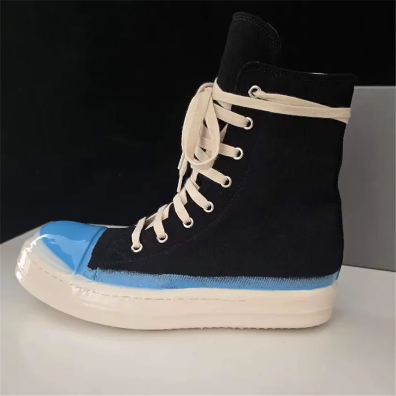 

Fashion Flat Heel Men Short Boot Handmade Man Canvas Casual Sneakers Ankle Boots