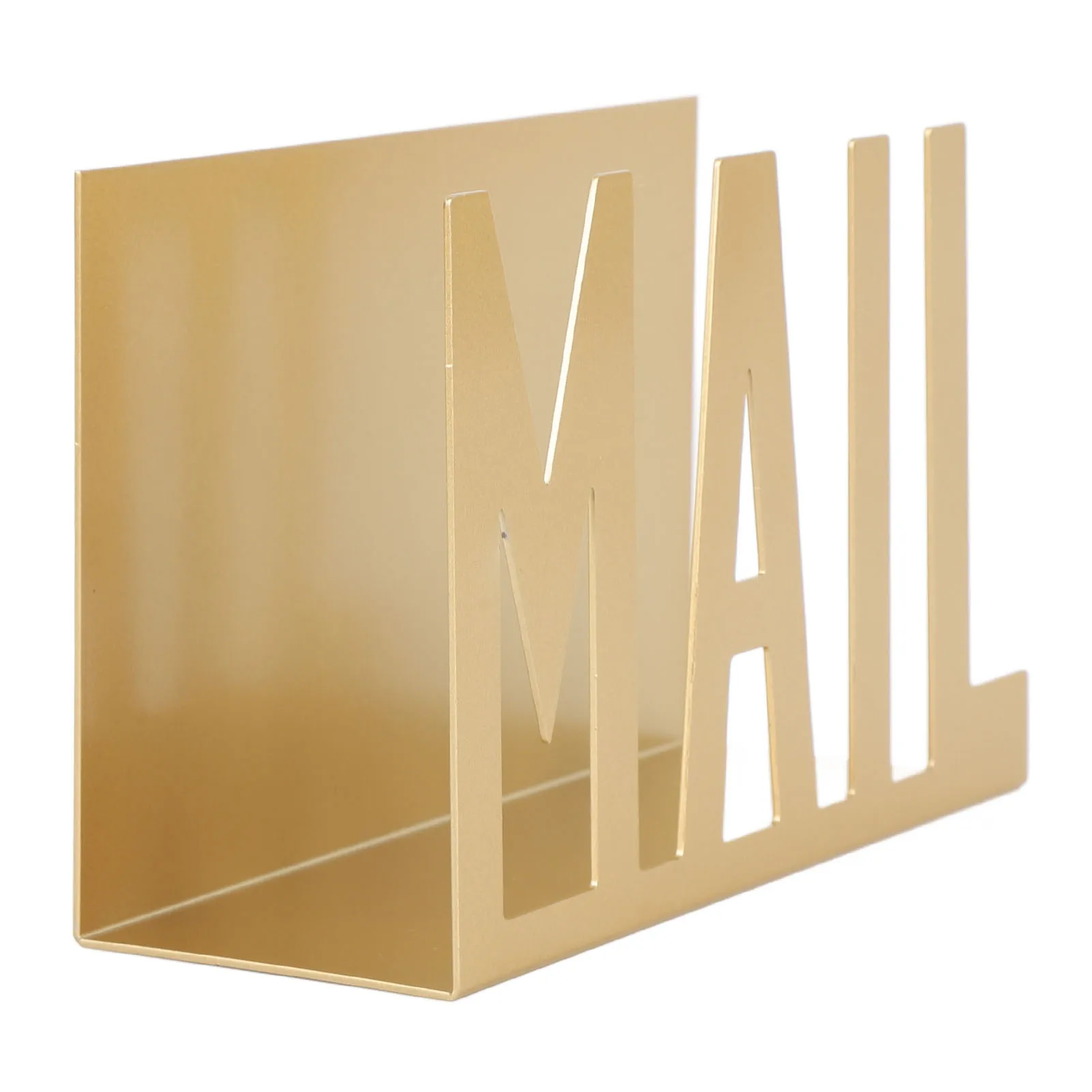 Desktop Mail Holder Metal Stylish Hollow Design Mail Organizer Storage Rack for Bills Letters Papers for Home Livingroom Study - view 6