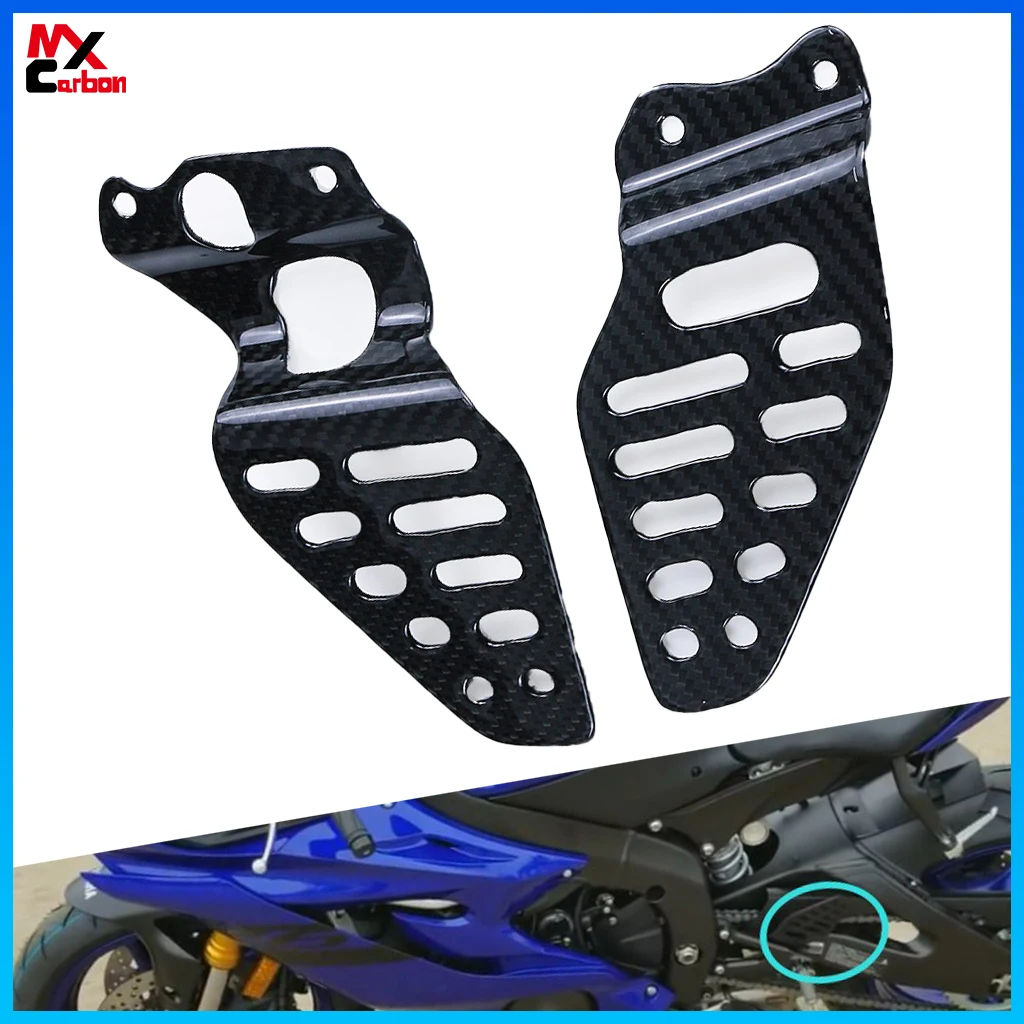 

Motorcycle Heel Guards Footrest Protectors Carbon Fiber For Yamaha R6 2017 2018 2019 2020 2021 2022