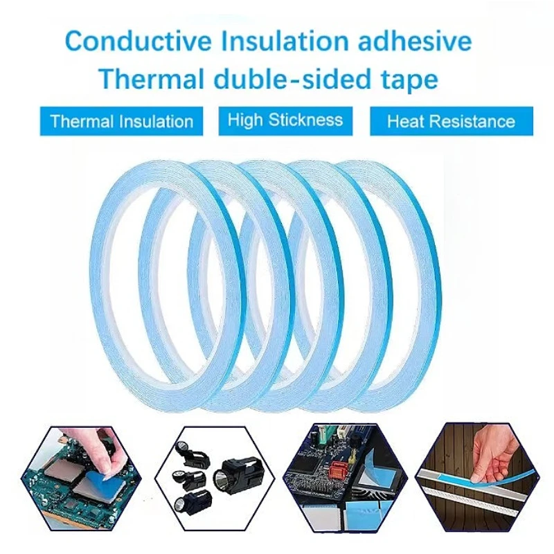

Transfer Tape Double Side Thermal Conductive Adhesive Tape for Chip PCB LED Strip Heatsink Blue