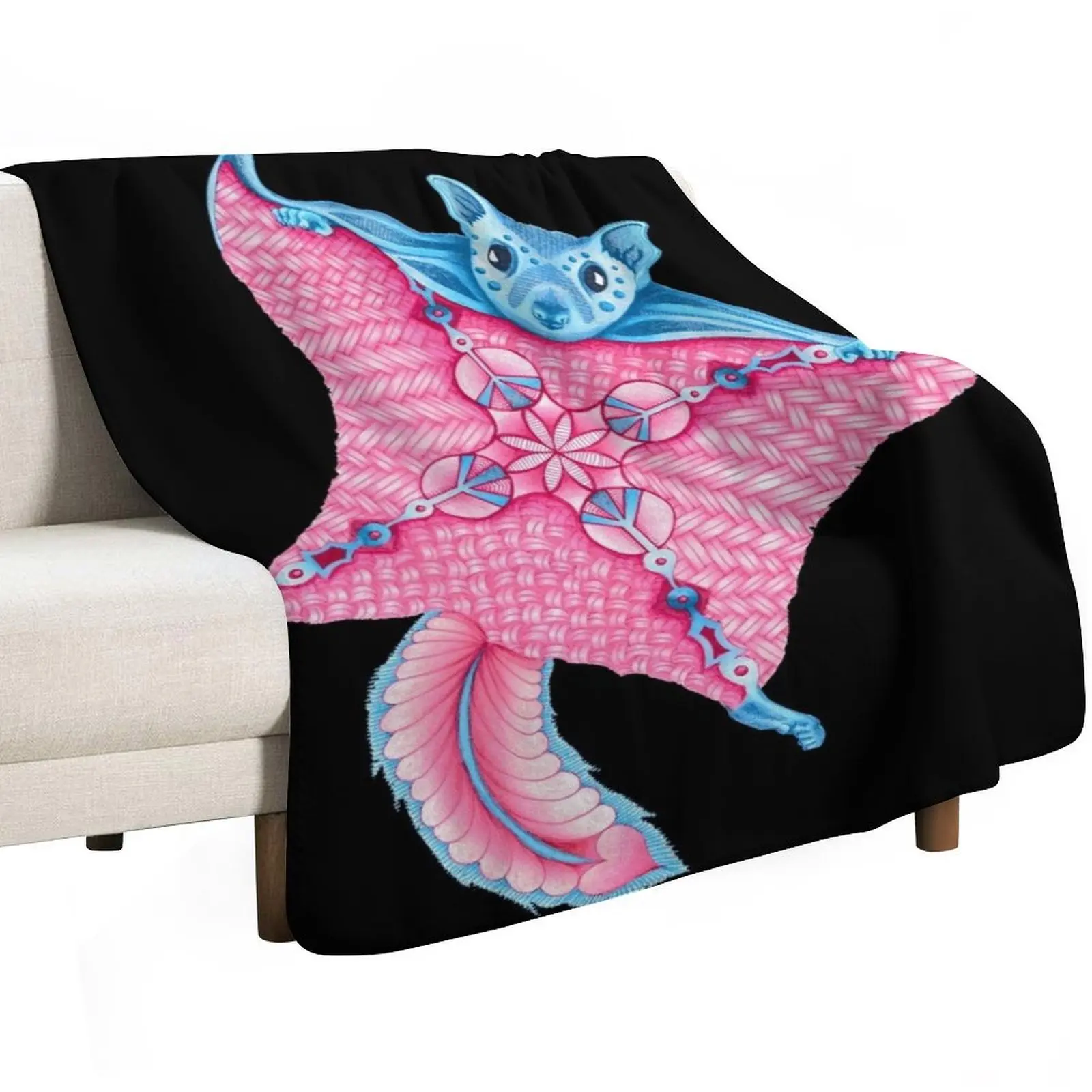 Flying Squirrel Totem Throw Blanket Tourist manga blankets ands For Decorative Sofa Soft Plush Plaid decorative Blankets