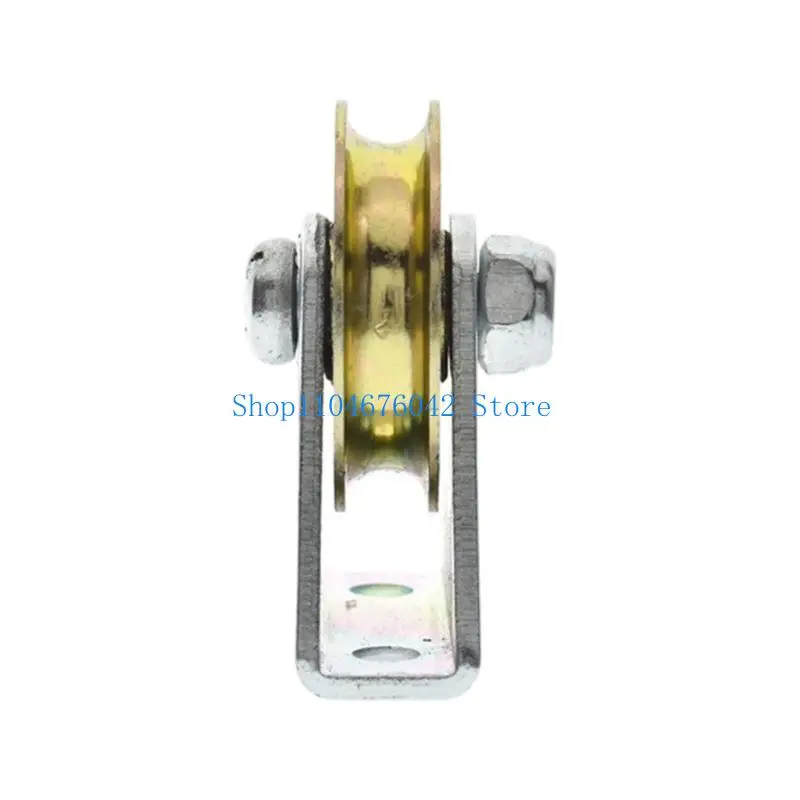 652F Heavy Duty Bracket Pulley 6mm Wire Rope Fixed Roller Over Line Hanging Wheel