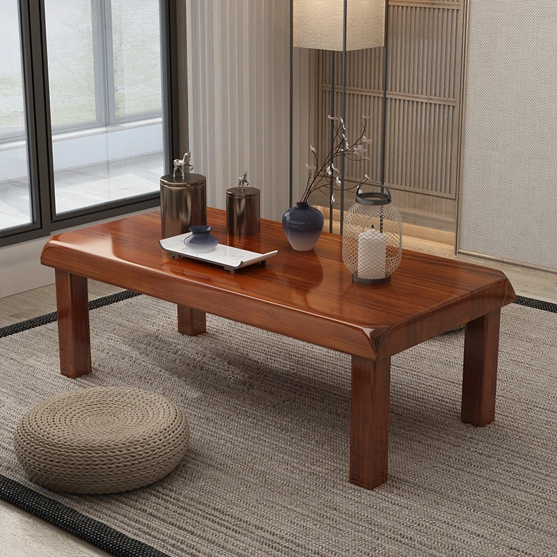 Minimalist Solid Wood Table, Japanese Tatami Stand, Modern Bay Window Desk, Simple Floor Stand
