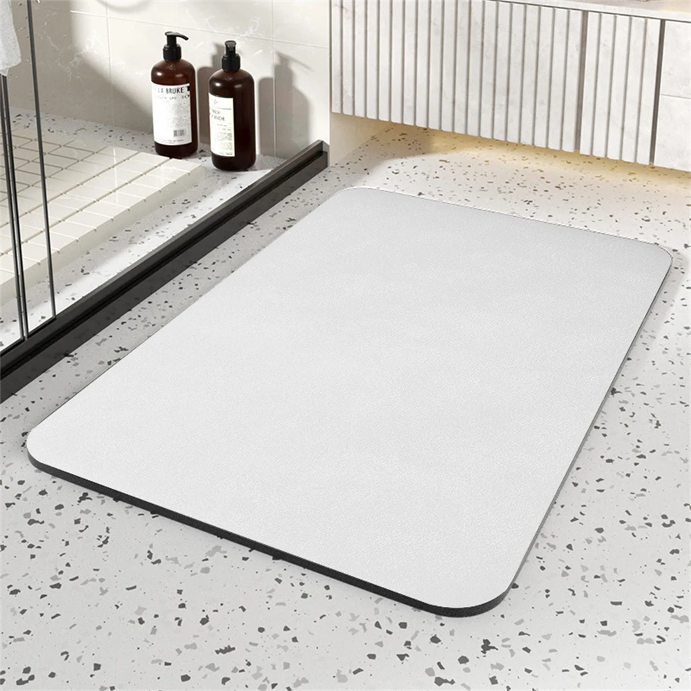 

23.6x15.7 Inch PU, Rubber Bathroom Floor Mat Kitchen Rooms Rugs Bath Diatomite Floor Mast Non-Slip Quick-Dry Pad Home Accessorie