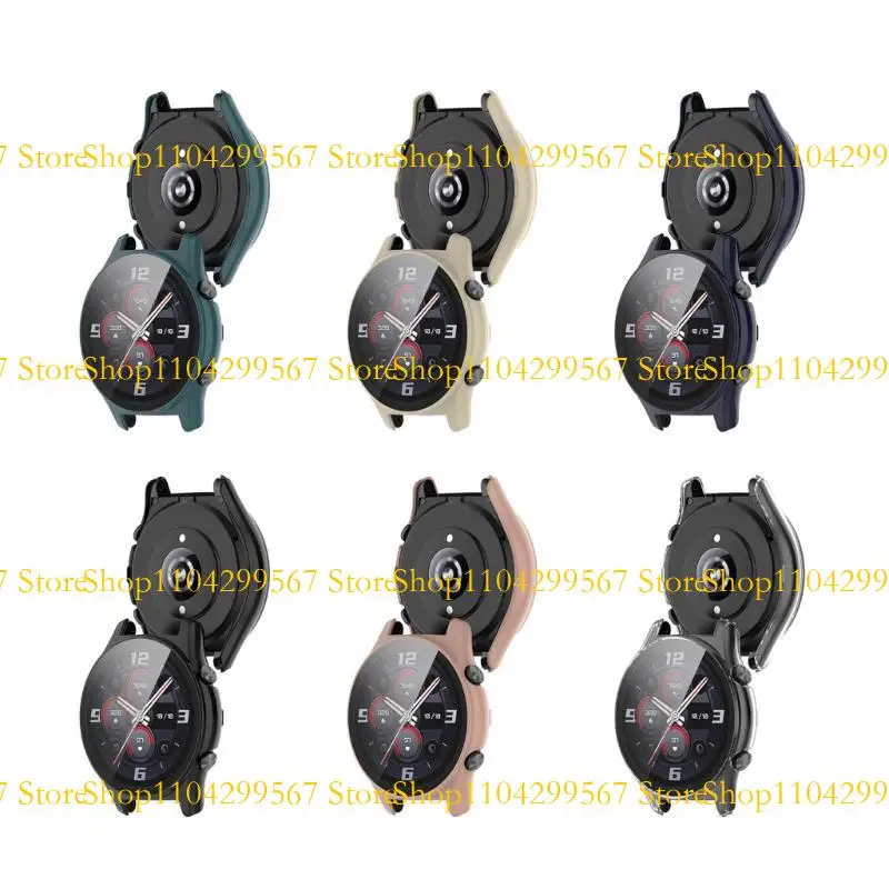 CS1W Watch PC Case Protectores pantalla vidrio templado para reloj GS4 Smartwatch