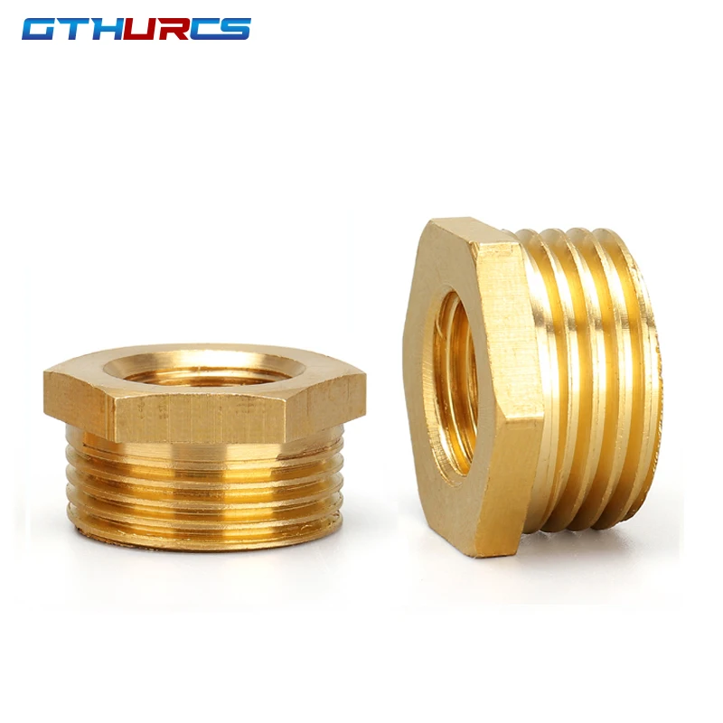 Raccord de tuyau réducteur de douille hexagonale en laiton, connecteur mâle à femelle BSP, carburant, eau, gazole, 1/8 "1/4" 3/8 "1/2" 3/4 "1
