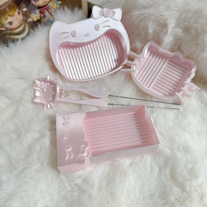 

Anime Sanrio Hello Kitty Big Mouth Multicolor Bean Set Shovel Bean Spelling Tool Cartoon Kawaii Cute Lovely Applicable 2026 New