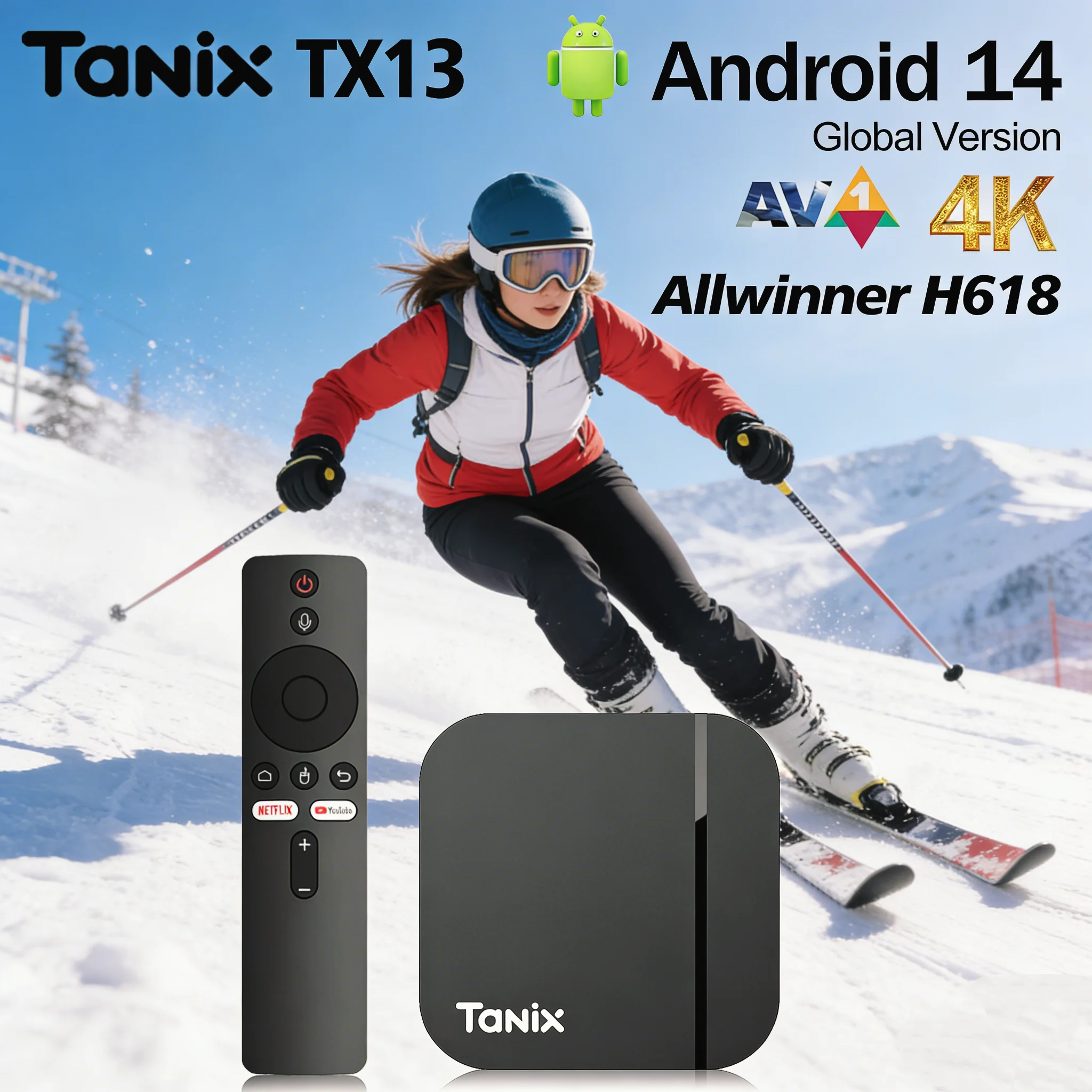 Home Cinema Media Player - TANIX TX13 Allwinner H618 Dört Çekirdekli
