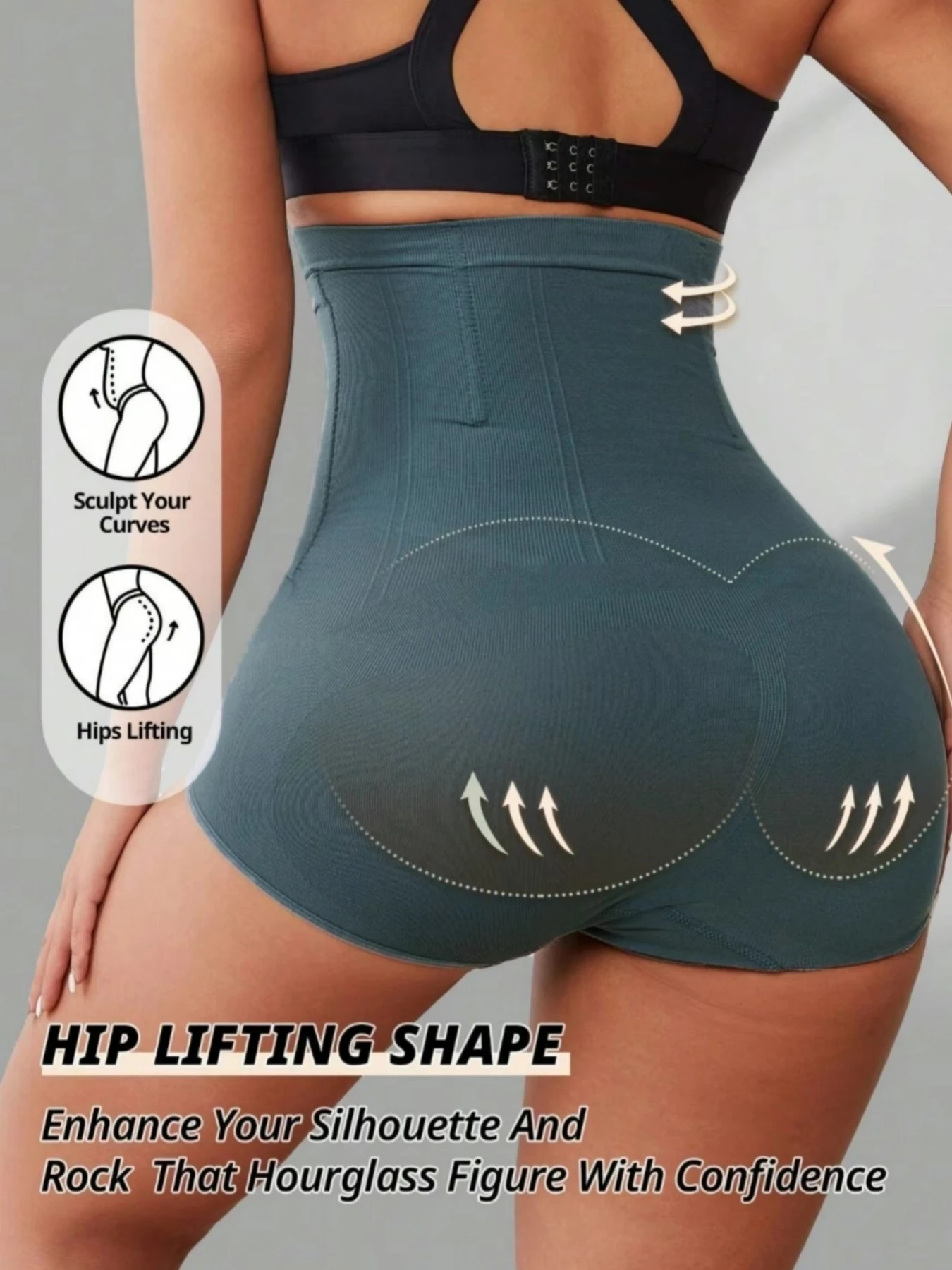 Women High Cinched Waist Shaping Panties, Tummy Control, Butt Lift, Waist Cincher, Leg Shaper Shapewear view 4