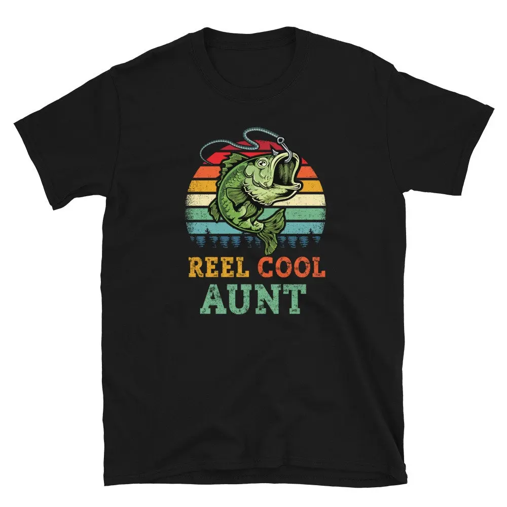 Reel Cool AunT T Shirt Fishing Fisherwoman Idea Bass Fish