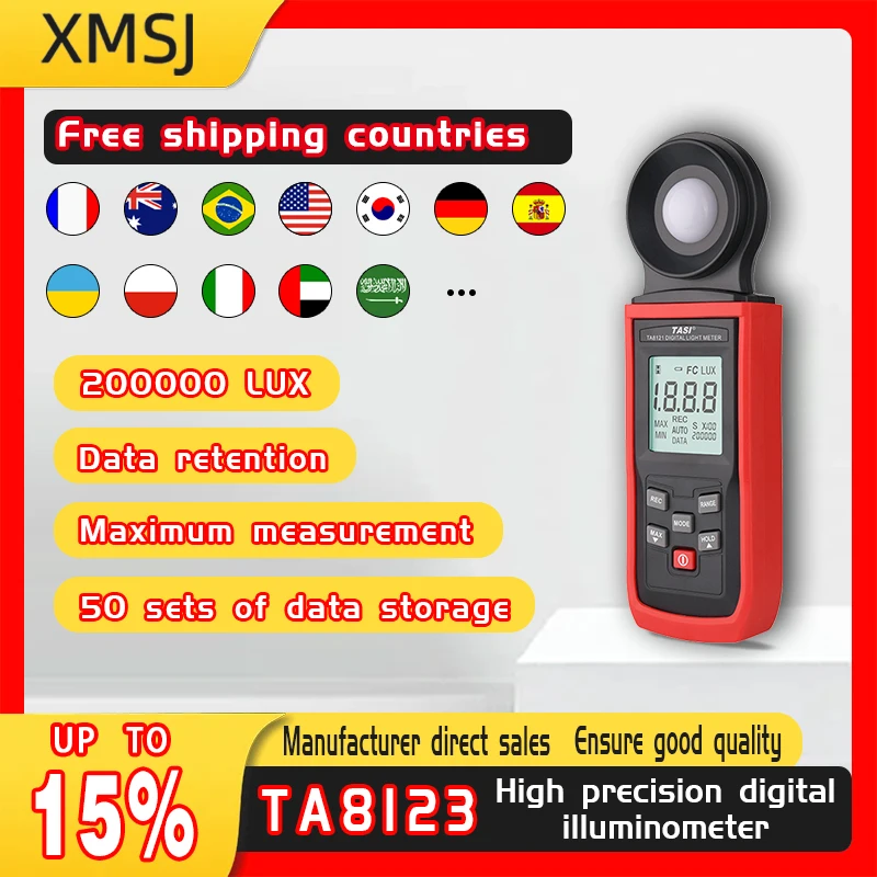 TA8123ดิจิตอลความแม่นยำสูง illuminometer