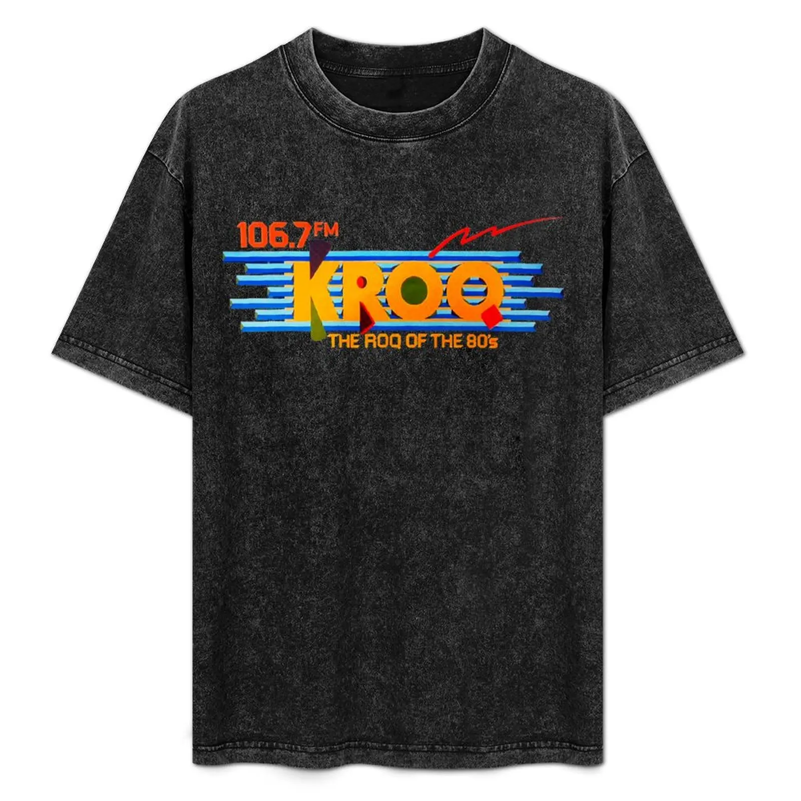 

KROQ 106.7 1980s Los Angeles new wave alternative rock radio station T-Shirt Holiday Party T-Shirt for Men