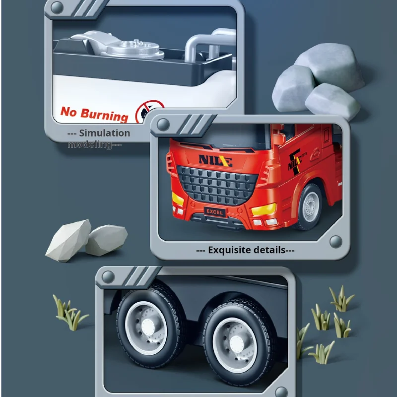 1/50 caminhão tanque de óleo das crianças brinquedo deslizante puxar transporte engenharia veículo inercial modelo carro crianças brinquedos meninos presentes