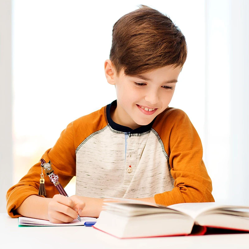 50Pcs Beadable Pens Black Ink Bead Pens Beaded Multicolor Ballpoint Pen for Students Kids School Office Making DIY