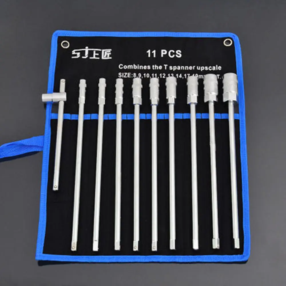 11Pcs T-Type Socket Spanner Wrenches Vehicle Repair Tool Set