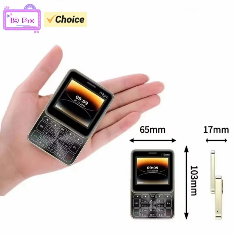 Mini i19 Pro Slider Phone 2.4inches Dual SIM Rotating Classic 2G Small Feature Phone Multicolor Flashlight Pocket CellPhone