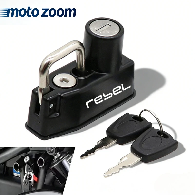

Motorcycle Accessories Anti-theft Helmet Lock Security For Honda REBEL Rebel500 Rebel300 CMX500 CMX300 CMX Rebel 500 300
