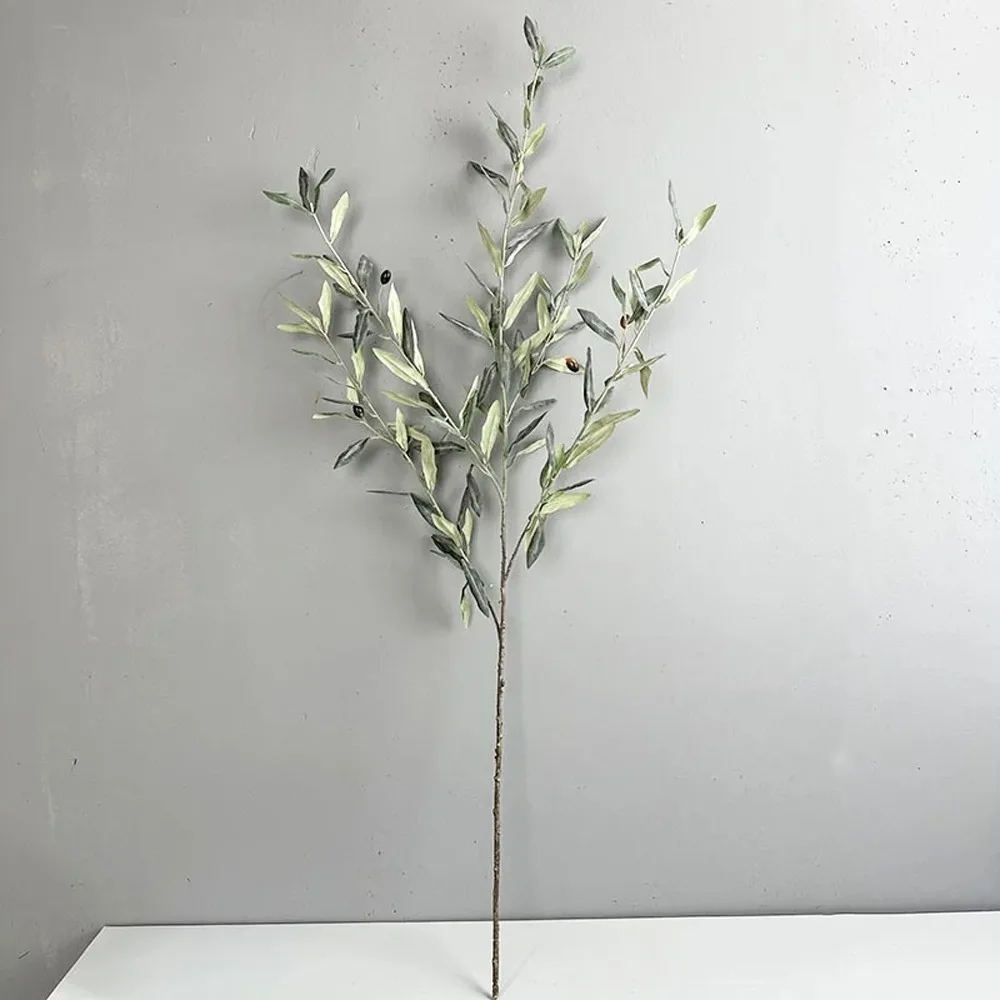 

Plastic Artificial Olive Branch Lifelike Handmade Craft Olive Fruit Branch with Fruit Artificial Greenery Office Decor