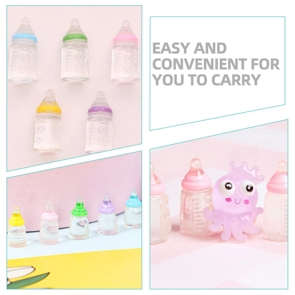 

25pcs Bottle Simulation Cute Baby Shower Party Gift Bag Fillers Decorative Bottle Models Kids Resin Pp