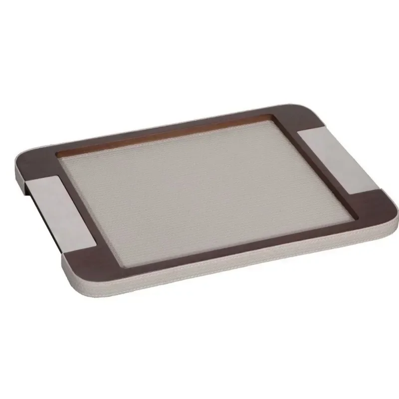 Rectangle creative simple light luxury retro wood aromatherapy tray jewelry tray home cloakroom storage tray ornament