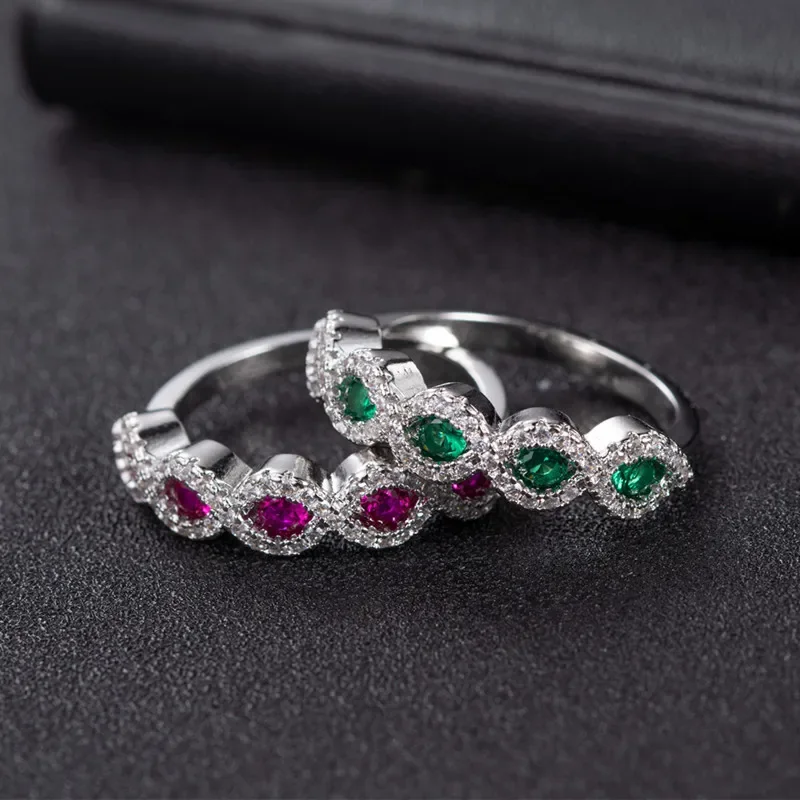 

DIWENFU S925 Sterling Silver Ruby Jewelry Gemstone Ring for Women Bohemia Wedding Bands Silver 925 Jewelry Green Topaz Jewelry