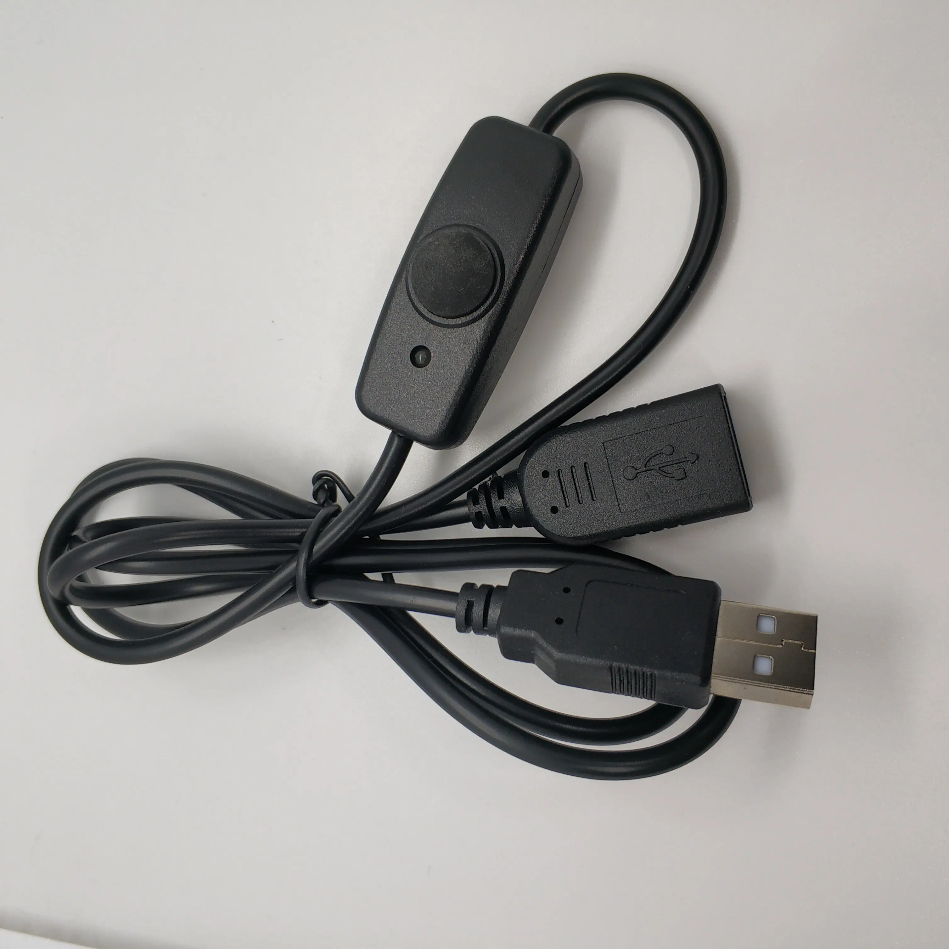 USB Power Data Cable Extension Cord with On Off Switch Button & Power Indicator Light USB Data Charging Wire
