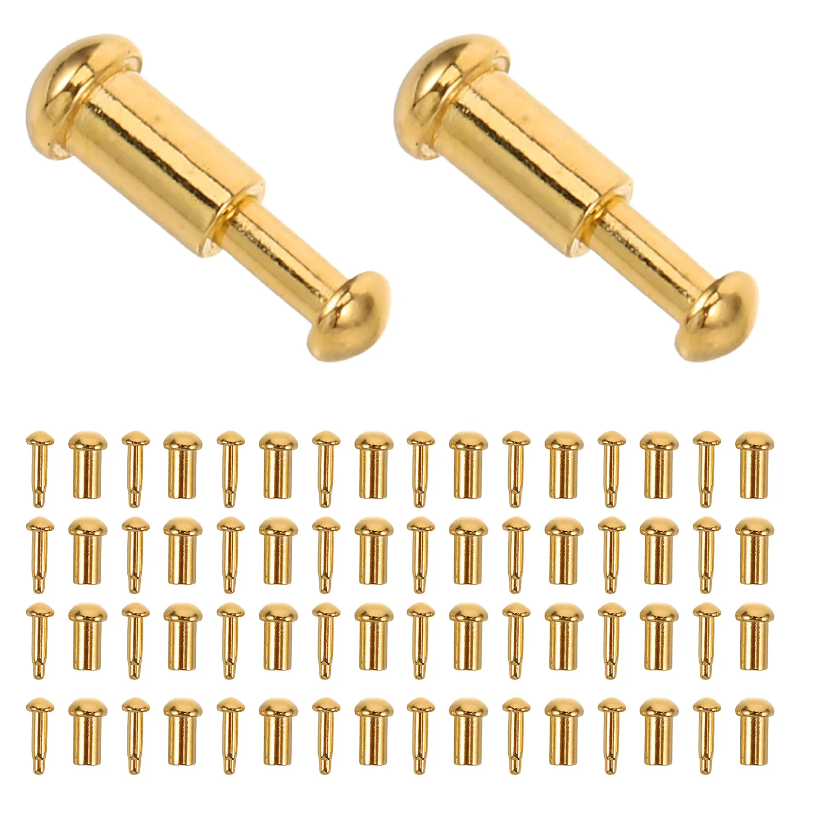 

50 set Bag Hardware For Bag Making Stainless Steel Golden Rivets Working Accessories Chicago Screws For Diy Purse Belt