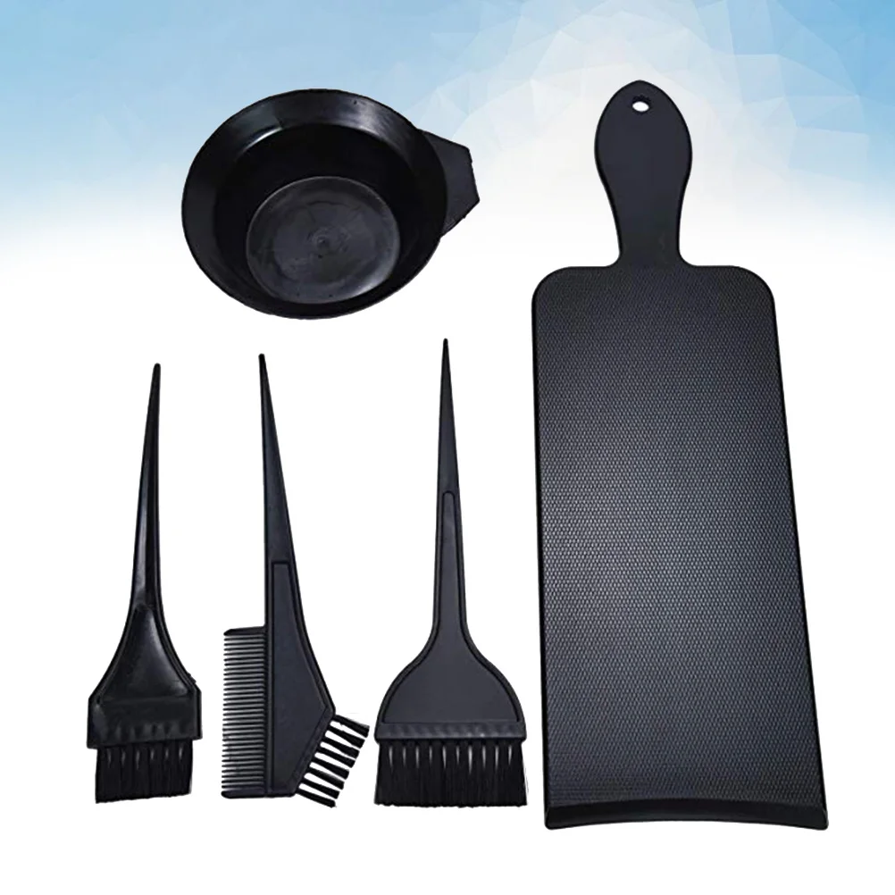 

5Pcs Hair Coloring Tools Set Hair Dye Boards Mixing Bowl Brushes for Salon Home DIY Hairdressing Kit Coloring Board
