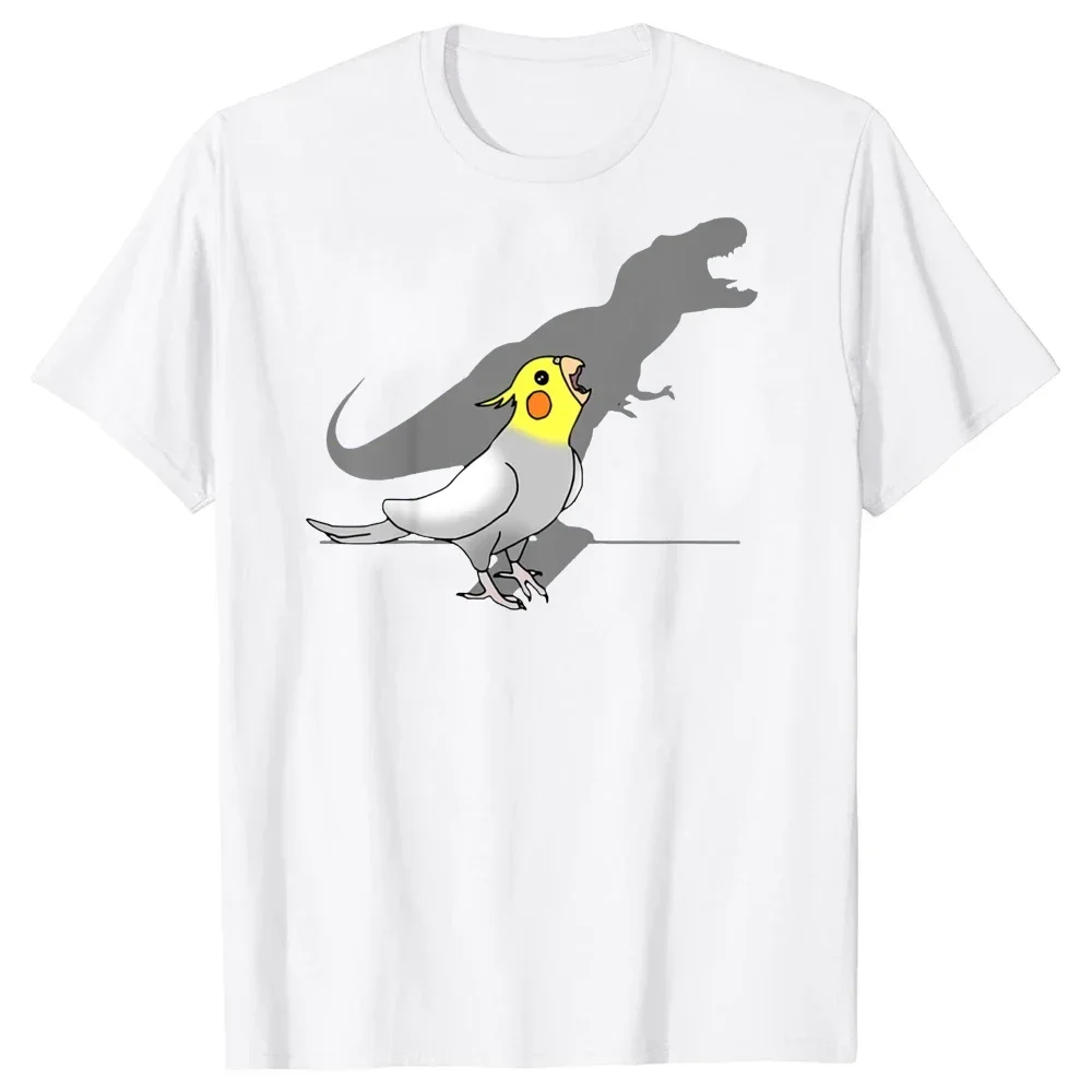 Cute Screaming Parrot Birb Funny Cockatiel T Shirts Graphic Cotton Streetwear Short Sleeve Birthday Gifts Summer Style T-shirt