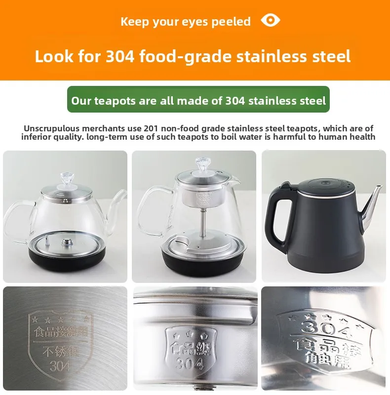 2025 Hot Selling Portable Tea Table with Heating Kettle for Home Balcony Tea Ceremony