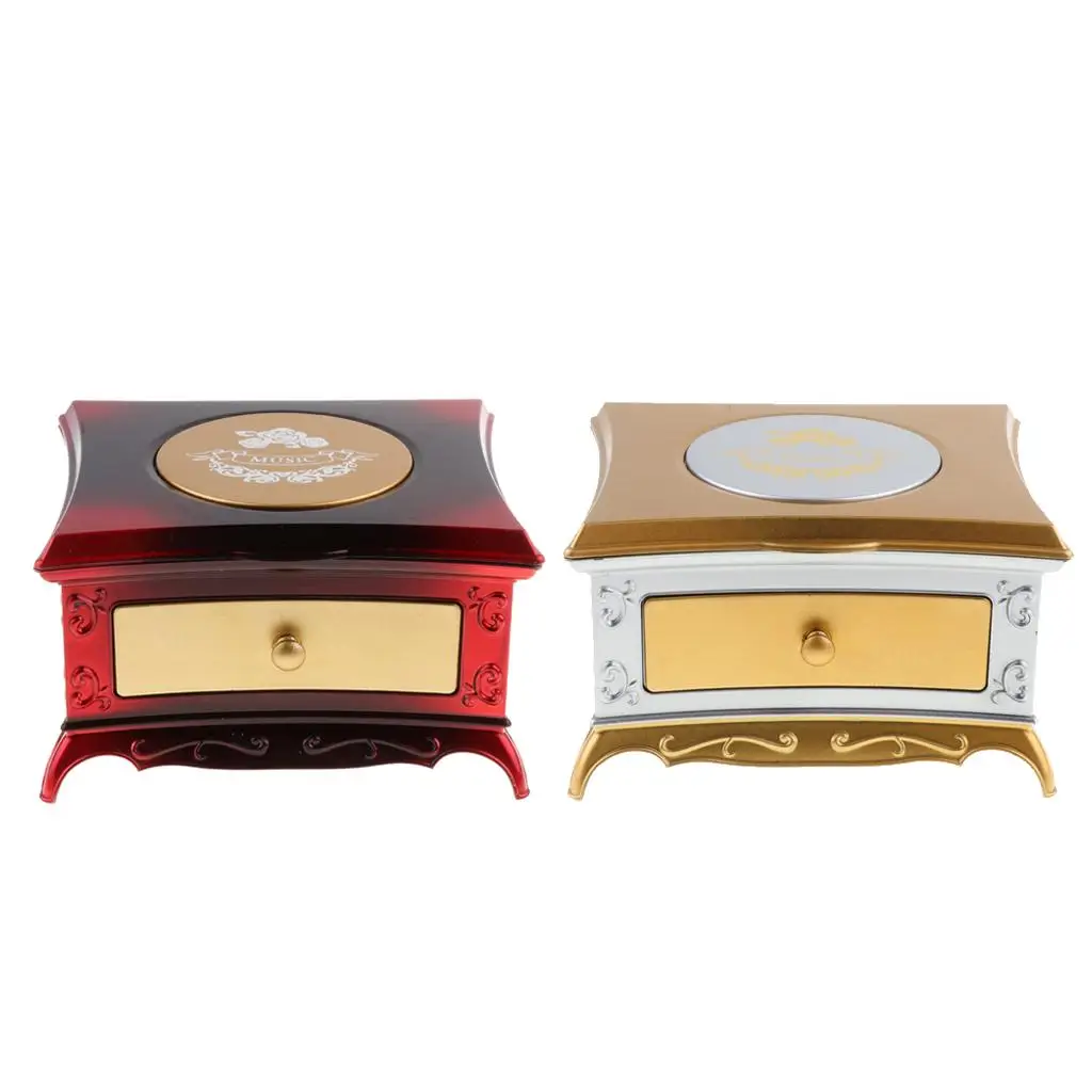 

2pcs Musical Jewelry Box for Girls with Drawer and Mirror, the Sky Tune